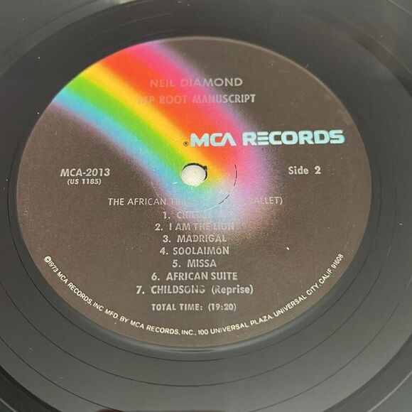 LP Vinyl Neil Diamond Tap Root Manuscript with Intact Dust Cover and Sleeve - Picture 9 of 9